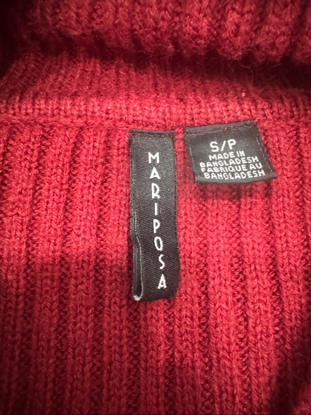 Mariposa Red Ribbed Hooded Double-Breasted Sweater Cardigan - Picture 2 of 6